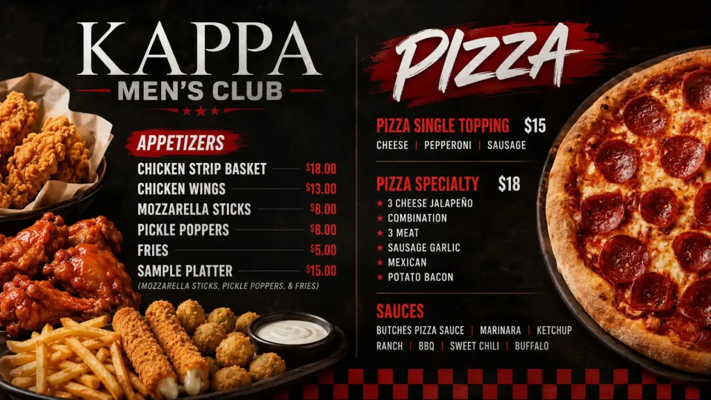 kappa menu website